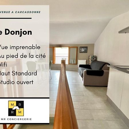 Le Donjon - Vue Cite Pied Cite Medievale Neuf Каркассон Экстерьер фото