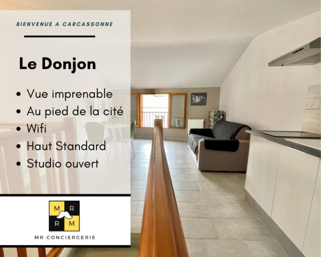 Le Donjon - Vue Cite Pied Cite Medievale Neuf Каркассон Экстерьер фото